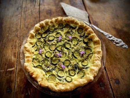 What’s cooking today: Courgette, spinach and blue cheese tart