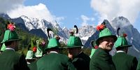 8,500 mountain marksmen meet for the alpine region meeting of shooters from South Tyrol, Tyrol and Bavaria, in Garmisch-Partenkirchen, Germany, May 26, 2024. REUTERS/Angelika Warmuth      TPX IMAGES OF THE DAY