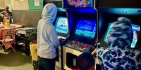 Children at Cissie Gool House occupation make use of arcade games on Saturday afternoon. There are a number of organised activities aimed at keeping children busy. Photo: Matthew Hirsch</p>
<p>