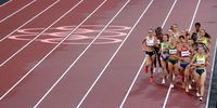 Runners compete in the Women's 5000m Heats during the Athletics events of the Tokyo 2020 Olympic Games at the Olympic Stadium in Tokyo, Japan, 30 July 2021.  EPA-EFE/FAZRY ISMAIL