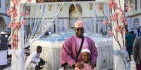 Worshipers celebrate at the Nizamiye Mosque after the Eid al-Fitr prayers in Johannesburg, South Africa, 11 April 2024. Muslims worldwide celebrate Eid al-Fitr, a two or three-day festival at the end of the Muslim holy fasting month of Ramadan. It is one of the two major holidays in Islam. During Eid al-Fitr, most People travel to visit each other in town or outside of it and children receive new clothes and money to spend on the occasion.  EPA-EFE/KIM LUDBROOK