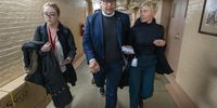 Republican Representative from New York George Santos (centre) responds to a question from the media as he departs from a Republican caucus meeting in the US Capitol in Washington, DC, on 31 January 2023. Photo: EPA-EFE / Shawn Thew)