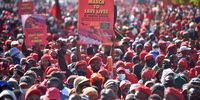 Members of the EFF march to the offices of the South African Health Products Regulatory Authority (SAHPRA) to demand that the organisation speed up the approval of Russia’s Sputnik vaccine in Pretoria, on Friday 25 June, 2021.Photo:Supplied
