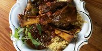 Sweetly spiced lamb shanks. Try it in a potjie. (Photo: Tony Jackman)