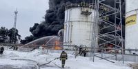 A still image taken from a handout video provided  by the Russian Emergencies Ministry Press-Service shows Russian firefighters extinguishing a fire following a reported drone attack on the territory of the Klintsevskaya oil depot, near Bryansk, Bryansk region, Russia, 19 January 2024. Oil storage tanks caught fire after a Ukrainian drone attacked an oil depot in Klintsy, Russia's Bryansk region, regional governor Aleksandr Bogomaz wrote on telegram, adding that there were no casualties in the incident. Some 32 residents of the private sector were temporarily evacuated and more than 140 people were deployed to fight the fire.  EPA-EFE/RUSSIAN EMERGENCIES MINISTRY HANDOUT -- BEST QUALITY AVAILABLE --  HANDOUT EDITORIAL USE ONLY/NO SALES HANDOUT EDITORIAL USE ONLY/NO SALES