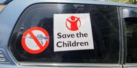 Save the Children and Don’t Shoot — omnipresent Land Cruisers and labelling in Mekelle. (Photo: Supplied)