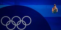  Kurtis Mathews of Australia competes during the Men 3m Springboard preliminary of the Diving competitions in the Paris 2024 Olympic Games, at the Paris Aquatics Centre in Saint Denis, France, 06 August 2024.  EPA-EFE/MARTIN DIVISEK