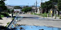  Broken street lights and water flowing along Kobus Road in Gelvandale on March 10, 2025 in Gqeberha, South Africa. It is reported that the Democratic Alliance (DA) has made a request to change Brutus Street to honour Constable Callan Andrews who was shot and killed in the line of duty in the Eastern Cape on Year Year’s Day. (Photo: Gallo Images / Die Burger / Lulama Zenzile)