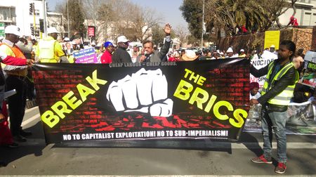 Protesters demand China’s Xi stop cheap labour policies, India’s Modi pull out of Kashmir – and Ramaphosa go to jail