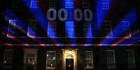 The Brexit countdown clock is projected onto Number 10 Downing Street on January 31, 2020 in London, United Kingdom. At 11.00pm on Friday 31st January the UK and Northern Ireland will exit the European Union, 188 weeks after the referendum on June 23rd, 2016. (Photo by Hollie Adams/Getty Images)