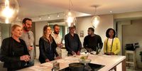 Eager guests ready to cook. Photo: Bianca Coleman