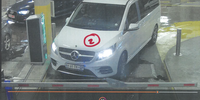 Peters Communications Trust Mercedes-Benz Kombi in Mall of Africa Parking Lot on 29 December 2022. (CCTV footage)