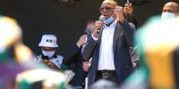 Suspend ANC secretary-general Ace Magashule addresses supporters at the Bloemfontein Rose Garden during his birthday celebration on 3 November 2021. (Photo: Lihlumelo Toyana)