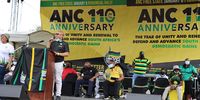 "The ANC Free State celebrated the Provincial 110th Anniversary at Kgubetswana Stadium in Clarens, Free State on Sunday 30 February. Hosted by the Interim Provincial Committee, the rally was well attended by members of the National Executive Committee (NEC), IPC and Interim Regional Committee (IRC).” Sdumo Dlamini and David Mahlobo(Centre).Photo:Supplied