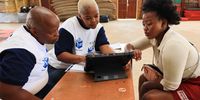 A first-time voter registers at the Clearview Academy voting station in Johannesburg on 18 November 2023. (Photo: Gallo Images / Luba Lesolle)