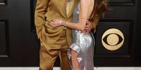 LOS ANGELES, CALIFORNIA - FEBRUARY 05: Dwayne Johnson and Lauren Hashian attend the 65th GRAMMY Awards on February 05, 2023 in Los Angeles, California. (Photo by Matt Winkelmeyer/Getty Images for The Recording Academy)