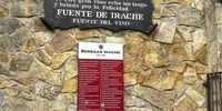 The sign at the Wine Fountain of Irache in Ayegui, just outside Estella, on the way to Los Arcos, Spain, 8 August 2023. (Photo: Pauli van Wyk)