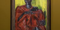 Installation view of Irma Stern, Watussi Woman in Red (1946). Courtesy<br>private collection, South Africa. Photo Graham De Lacy