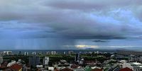Storm moving in from the west. Green Point, Cape Town. 12 November. Photographer: Chris von Ulmenstein  