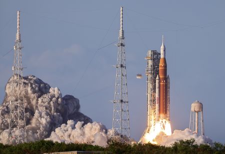 Nasa launches four astronauts on world’s first crewed lunar mission in half a century