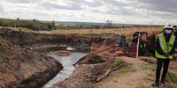A water pumping station at a Thungela coal mine outside eMalahleni (Witbank). (Photo: Felix Dlangamandla / Daily Maverick)