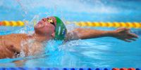 Waddell Zane, Prelims during the 2016 SA National Aquatic Championship Olympic at Kings Park Pool, Durban Kwa-Zulu Natal on 11 April 2016 ©Muzi Ntombela/Backpagepix