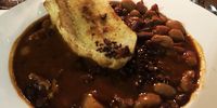 The Drostdy's utterly splendid authentic Karoo bean and bacon soup.Photo: Tony Jackman
