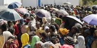 epa08858047 Ethiopian refugees from Tigray region wait to receive aid at the Um Rakuba refugee camp, the same camp that hosted Ethiopian refugees during the famine in the 1980s, some 80 kilometers from the Ethiopian-Sudan border in Sudan, 30 November 2020 (issued 02 December 2020). According to World Food Programme on 02 December, about 12,000 Ethiopian refugees from Tigray are accomodated in the Um Rakuba camp as over 40,000 Ethiopian refugees fleed to Sudan since the start of fights in the northern Tigray region of Ethiopia. Ethiopia's military intervention   comes after Tigray People's Liberation Front (TPLF) forces allegedly attacked an army base on 03 November 2020 sparking weeks of unrest. According to reports on 02 December 2020, UN reached an agreement with Ethiopian government to provide aid for the Tigray region of Ethiopia.  EPA-EFE/ALA KHEIR