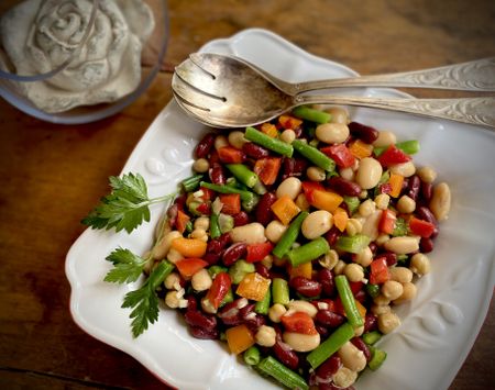 #2: Three bean & three pepper salad
