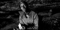 A 32 year old man having lunch break inside illegal mine in Wesselton Ermelo Mpumalanga.
