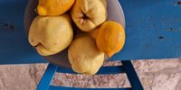 Sweet odour of quinces from our kitchen corner. (Photo: Marita van der Vyver)