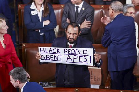 US Rep. Al Green escorted from House chamber during Trump speech