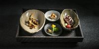 A kaiseki tray served at FYN. Photo: Bruce Tuck.