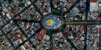 An aerial photograph taken with a drone shows faithful while they participate in the Holy Supper of the Church of the Light of the World during the 85th edition of the Holy Convocation at the international headquarters of Hermosa Provincia, in the city of Guadalajara, Jalisco, Mexico, 14 August 2023. Thousands of faithful celebrated their highest religious festivity in person for the first time since the Covid-19 pandemic, with a message from their leader, Naason Joaquin Garcia, imprisoned in the United States for sexual abuse.  EPA-EFE/Francisco Guasco
