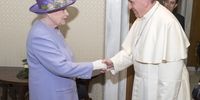 Pope Francis welcomes Queen Elizabeth II for a private audience during their one-day visit to Rome on April 3, 2014 in Vatican City, Vatican. During their brief visit The Queen and the Duke of Edinburgh will have lunch with Italian President Giorgio Napolitano and an audience with Pope Francis at the Vatican. The Queen was originally due to travel to Rome in April 2013 but the visit was postponed due to her ill health. The audience with Pope Francis will be the fifth meeting The Queen, who is head of the Church of the England, has held with a Pope in the Vatican.  (Photo by Arthur Edwards/WPA Pool/Getty Images)