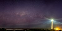 Slangkop Lighthouse with the Milky Way. Photographer: NatGoldZA