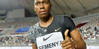 Caster Semenya celebrates after winning the women’s 800m at the IAAF Diamond League athletics meeting in Doha, Qatar, on 3 May 2019. (Photo: EPA-EFE / Noushad Thekkayil)