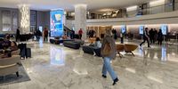 The lobby of the Hyatt Regency Paris Étoile. (Photo: Rebecca Davis)