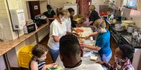 Fellowship and care for community is generated among all ages at St Francis, Parkview, Johannesburg. (Photo: Angus Begg)