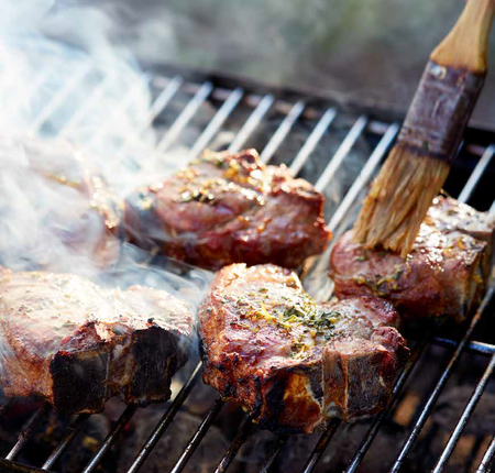 Heritage Day Lamb T-bones with garlic, lemon and rosemary butter