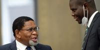Deputy president of the supreme court Xola Mlungisi Petse and Minister Ronald Lamola at the interviews of the Chief Justice of south africa held in sandton on 02 February 2022.Photo:Felix Dlangamandla/Daily Maverick