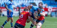 PRETORIA, SOUTH AFRICA - MARCH 28: Marcell Coetzee (captain) of the Blue Bulls in action during the United Rugby Championship match between Vodacom Bulls and Munster at Loftus Versfeld Stadium on March 28, 2026 in Pretoria, South Africa. (Photo by Anton Geyser/Gallo Images)