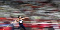 TOKYO, JAPAN - AUGUST 07: Neeraj Chopra of Team India competes in the Men's Javelin Throw Final on day fifteen of the Tokyo 2020 Olympic Games at Olympic Stadium on August 07, 2021 in Tokyo, Japan. (Photo by Christian Petersen/Getty Images)