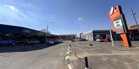 Astron garage and Hardus Greef butchery in background. (Photo: Hamilton Wende)