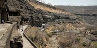The Ajanta Caves are temples carved out of the mountain over hundreds of years. Image: Don Pinnock