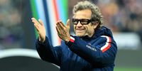 Fabien Galthie, head coach of France, celebrates their victory to secure the Grand Slam in the Guinness Six Nations Rugby match between France and England at the Stade de France on 19 March 2022 in Paris, France. (Photo: David Rogers / Getty Images)