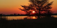 Sunset at the Makgadikgadi Pans National Park, Botswana. Photographer:  Trichardt Malan