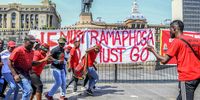EFF protesters in Pretoria on Monday. (Photo: Gallo Images / Frennie Shivambu)