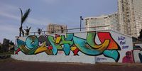 Cool birdie by @giffyartist. North Beach, Durban. 2021.10.25  