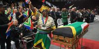 Football supporter Mama Joy singing and celebrating Clive Barker life at the Olive convention center in Durban 15 June 2023, Photo: Phumlani Thabethe